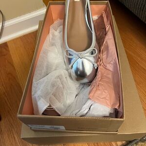 Elegant Silver sandals. Anthropologie